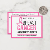 がん認識度イベント招待状 ノートカード (正面/裏面インサイチュ)