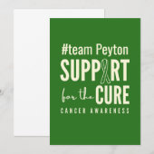 がん認識度カスタムパーソナライズされた招待状 招待状 (正面/裏面)