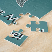 がん認識度カスタムリボンの色 ジグソーパズル (側面)