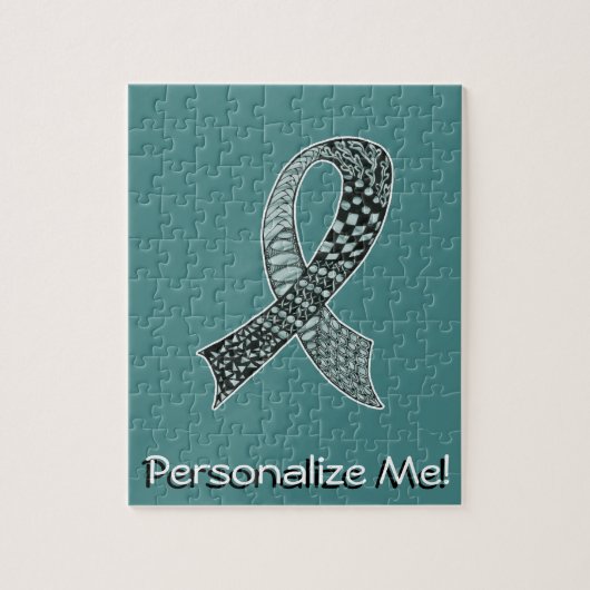 がん認識度カスタムリボンの色 ジグソーパズル (縦)