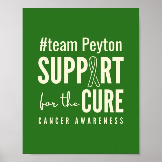 がん認識度カスタム#team名ポスタープリント ポスター (正面)