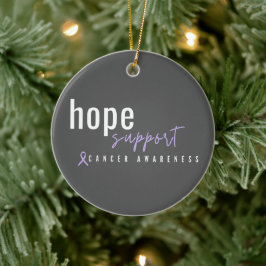 がん認識度クリスマスホリデイオーナメント セラミックオーナメント