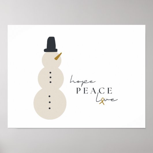 がん認識度クリスマス・ホリデープリントポスター ポスター (正面)