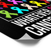 がん認識度シャツ – どのような色のがん吸 ポスター (角)