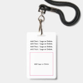 がん認識度バッジ – 「戻る」を参照 バッジ (裏面（ネックストラップ付）)