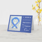 がん認識度リボンエンジェルグリーティングカード カード (黄色い花)