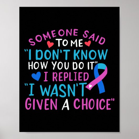 がん認識度リボンブルーピンクティール（緑がかった色）戦闘機チェ ポスター (正面)