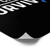 がん認識度リボン生存者寛解 ポスター (角)