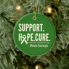 がん認識度名前をカスタムするオーナメントクリスマス セラミックオーナメント