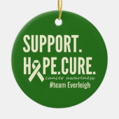 がん認識度名前をカスタムするオーナメントクリスマス セラミックオーナメント (正面)