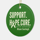 がん認識度名前をカスタムするオーナメントクリスマス セラミックオーナメント (左)