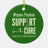 がん認識度名前をカスタムするオーナメント休日 セラミックオーナメント (正面)