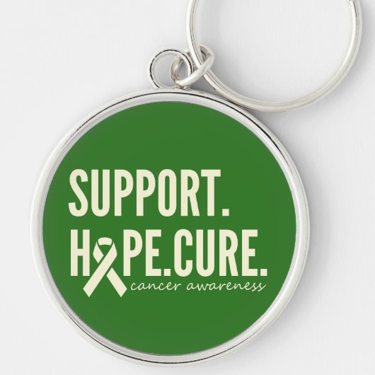 がん認識度支持希望キュアキーチェーン キーホルダー (正面)