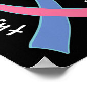 がん認識度支持歩行リボン ポスター (角)