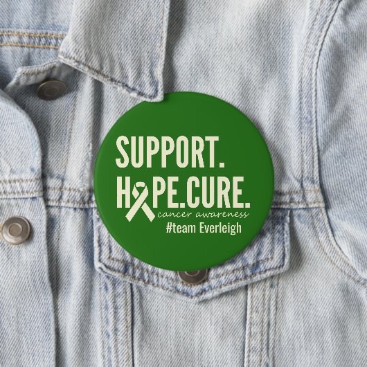 がん認識度支持治癒ボパーソナライズされたタン 缶バッジ (インサイチュ)