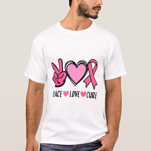 がん認識度支援スクワッド平和ラブキュアピン Tシャツ (正面)
