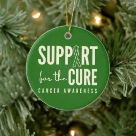 がん認識度支援治療オーナメントホリデイ セラミックオーナメント