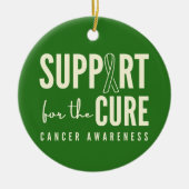 がん認識度支援治療オーナメントホリデイ セラミックオーナメント (正面)