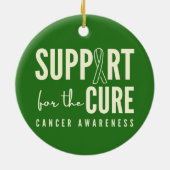 がん認識度支援治療オーナメントホリデイ セラミックオーナメント (裏面)