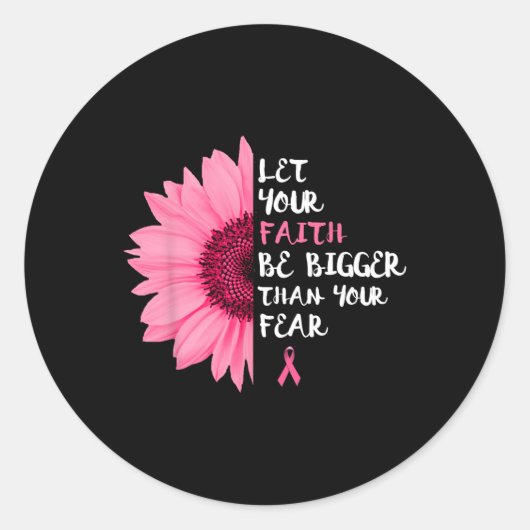 がん認識度月花ピンクリボン女性 ラウンドシール (正面)