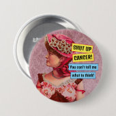 がん認識度、がんを閉じる 缶バッジ (正面&裏面)