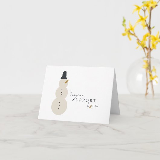 がん認識度。クリスマスホリデーのグリーティングカード カード (黄色い花)