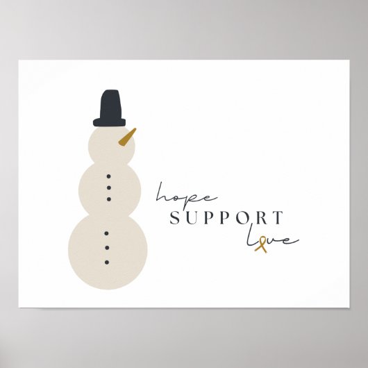 がん認識度。クリスマスホリデーポスタープリント ポスター (正面)