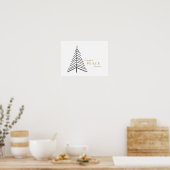 がん認識度。クリスマスホリデーポスタープリント ポスター (キッチン)