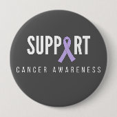 がん認識度。サポート。ボタン 缶バッジ (正面)