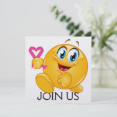 がん認識度 – ピンクリボン招待状 招待状 (スタンド正面)