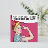 がん認識度 – ピンクリボン招待状 招待状 (スタンド正面)