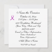 がん認識度 – ピンクリボン招待状 招待状 (裏面)