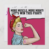 がん認識度 – ピンクリボン招待状 招待状 (正面/裏面)