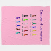 がん認識度 フリースブランケット (正面(横))