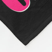 がん認識度-ボーリングがピンクリボンを打ち消す フリースブランケット (角)