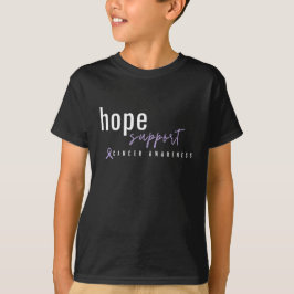 がん認識度。hope support子供Tシャツ Tシャツ