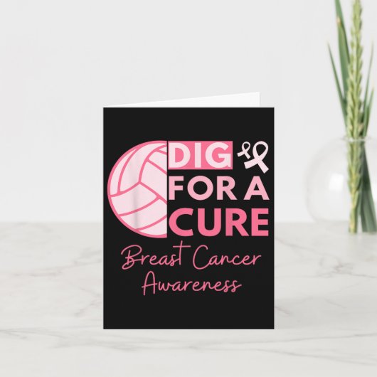 がん認識度Dig For A Cure Volleyball Pink Ou カード (正面)