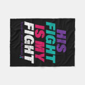 がん認識度Tee フリースブランケット (正面(横))