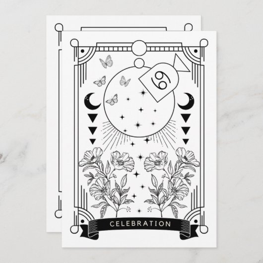 がん誕生祝い招待状 招待状 (正面/裏面)