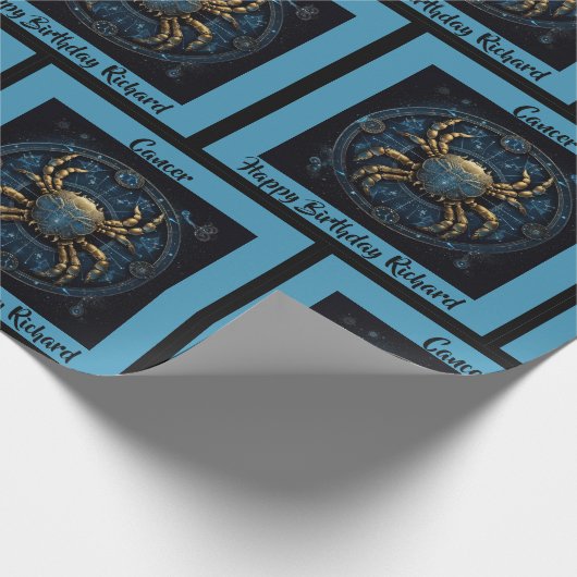 がん追加名誕生日占星術ギフト ラッピングペーパー (角)