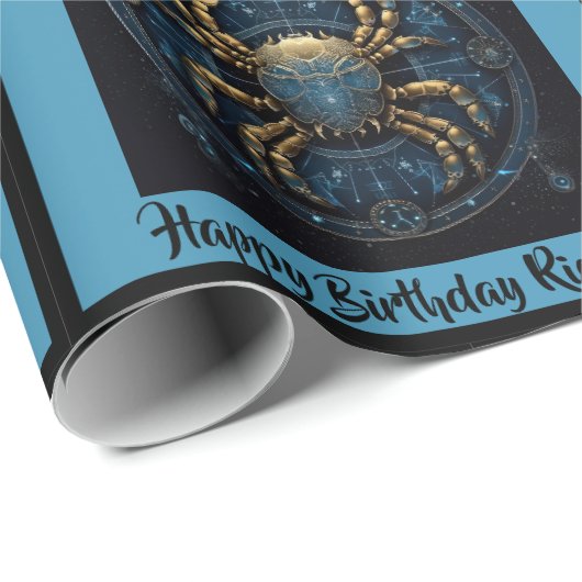 がん追加名誕生日占星術ギフト ラッピングペーパー (ロールコーナー)