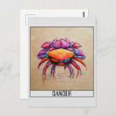 がん鉛筆カラフルドール絵葉書 ポストカード (正面/裏面)