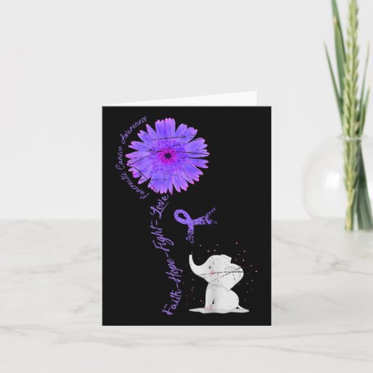 がん闘い支援パープルリボンギフト膵臓 カード (正面)