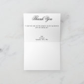 がん青色印象派絵画の金ゴールドスタイル サンキューカード (内部)