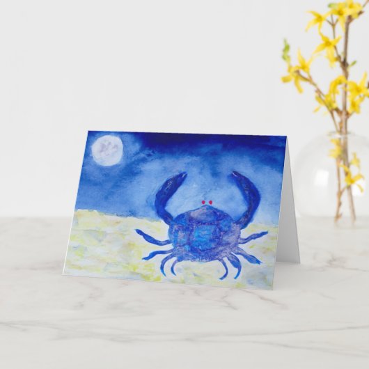 がん青〔占星術の〕十二宮図記号誕生日 カード (黄色い花)