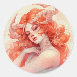 がん/がんクラシック丸ステッカー ラウンドシール