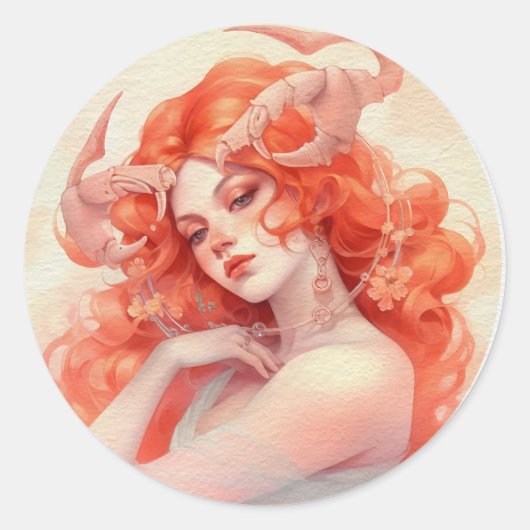 がん/がんクラシック丸ステッカー ラウンドシール (正面)