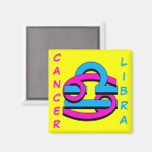 がん&てんびん座PkBl マグネット (正面/裏面)