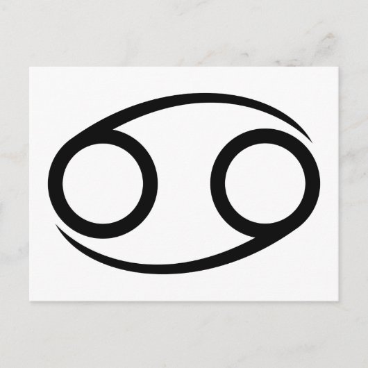 がん クラ蟹 ギリシャ占星術 星座 ポストカード (正面)