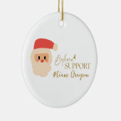 がん。クリスマスカスタムの#team名オーナメント セラミックオーナメント (右)